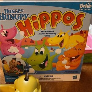 Hasbro Hungry Hungry Hippos Game - Pink, Yellow, Green